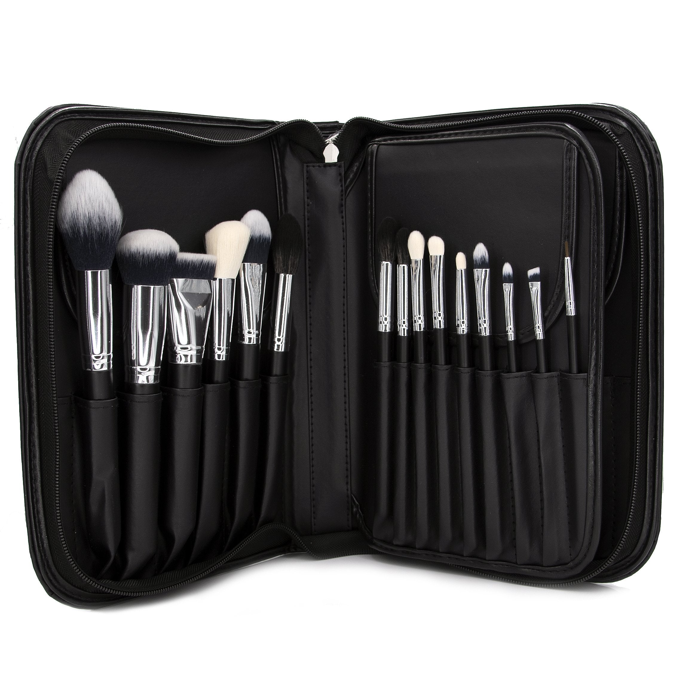 15 PC Pro Brush Set w/ Book Case 901B - Crown